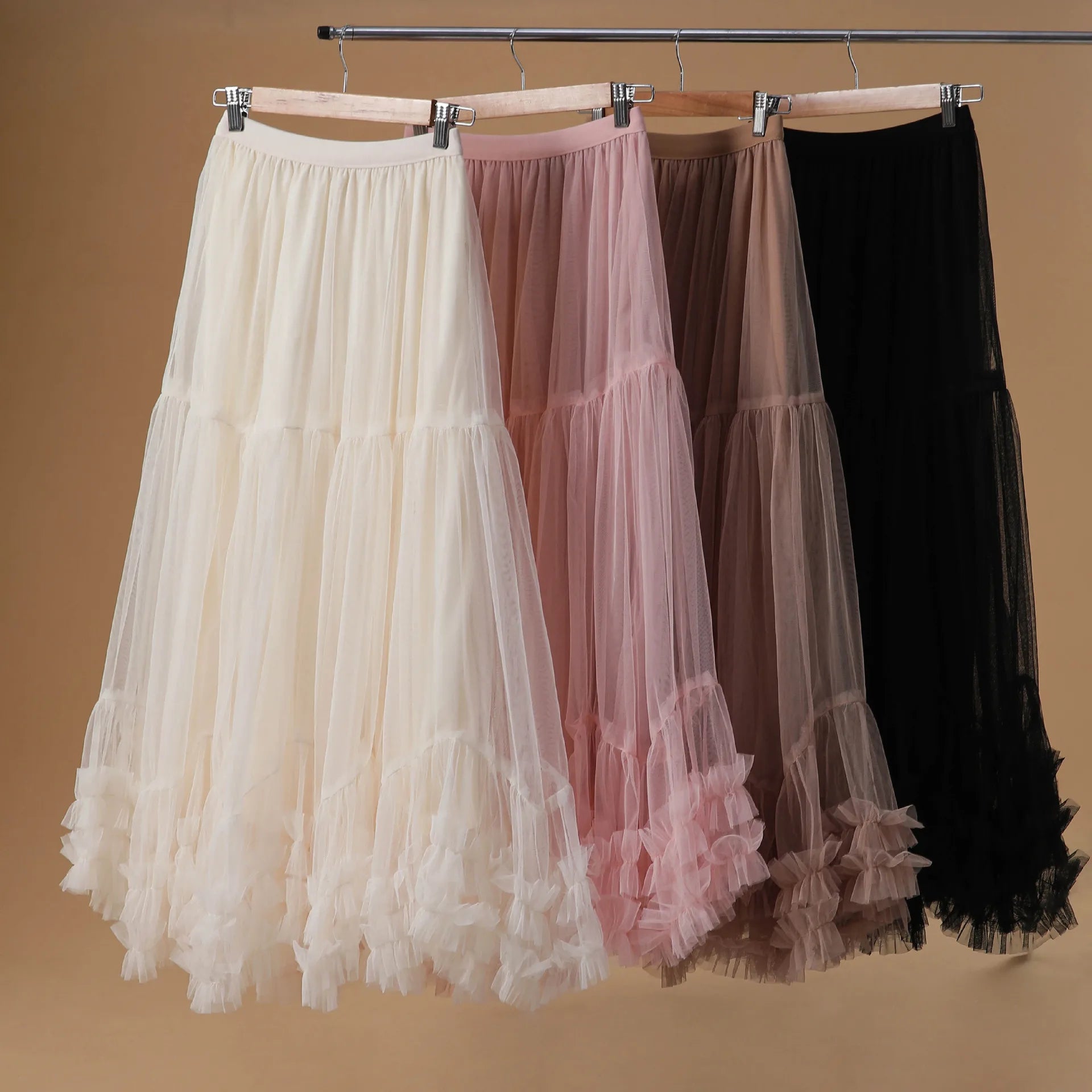 2026 New High Waist Flared Skirt with Flowy Design Elegant A-Line Pleated Midi Skirt for Women
