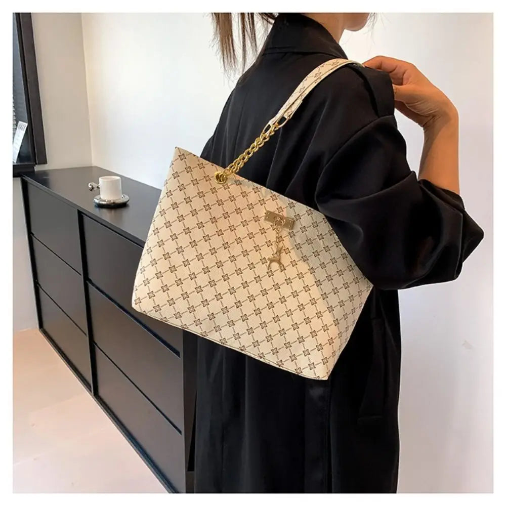 New PU Leather Shoulder Bags Large Capacity Printing Handbags Tote Bag Women Shoulder Bags Tote Bag