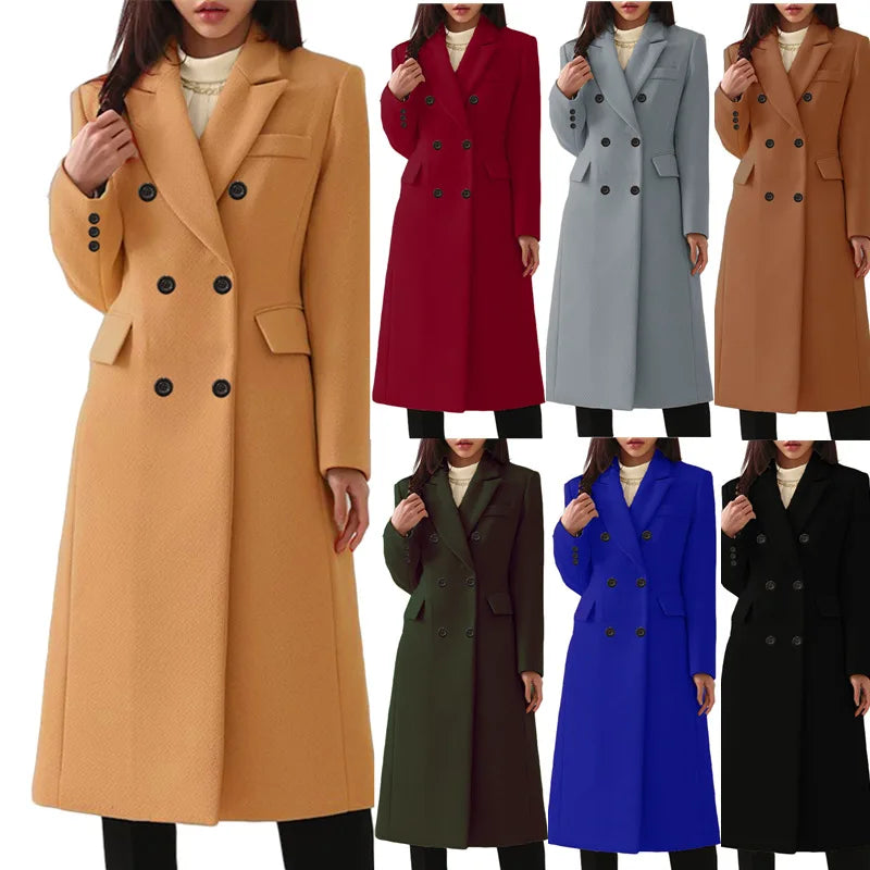 2025 Autumn and Winter Long Woolen Women's Coat Coat
