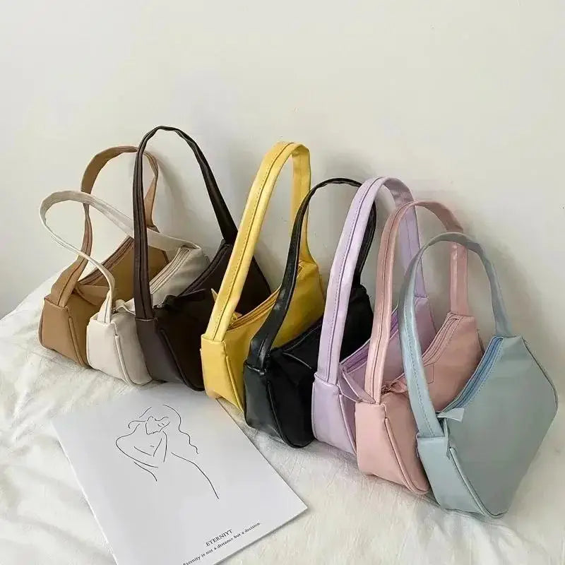 Pretty New 1 Pcs Shoulder Bag Trendy Underarm Handbag Versatile Niche Solid Color Mobile Phone Bag Girls' Shoulder Bag Handbag