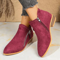 Women Boots Autumn/winter Side Ankle Boots Female Low Heel Low Tube Student College Style Women Shoes Comfortable Outdoor Shoes