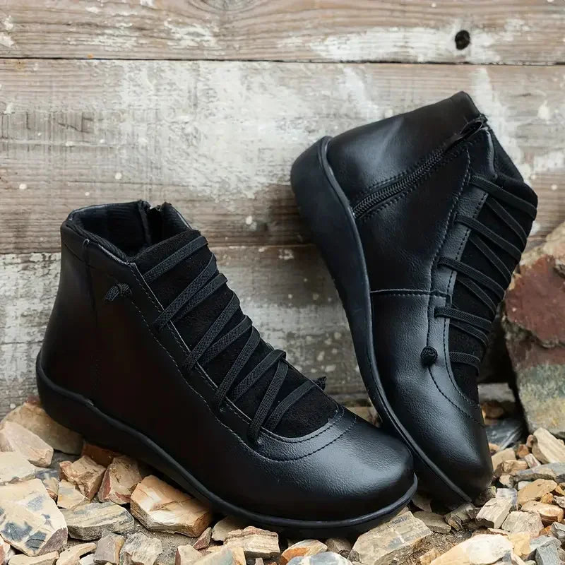 Women Boots Winter Flat Short Vintage Comfortable Snow Boots Women Comfortable Anti-slip Walking Shoes for Women Botas De Mujer