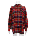 Plaid Shirts for Women Casual Button Down Flannel Shirt Plus Size Roll Up Long Sleeve Checkered Blouse Tops