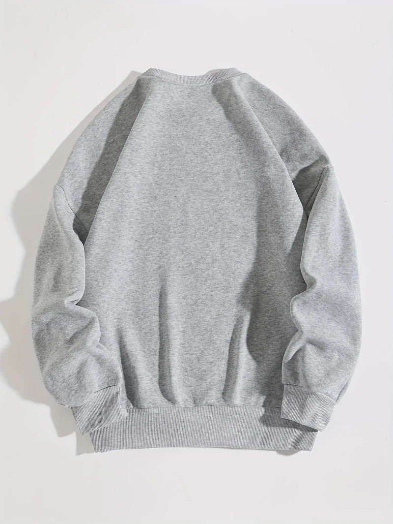 Cow Print Fleece Crewneck Sweatshirt