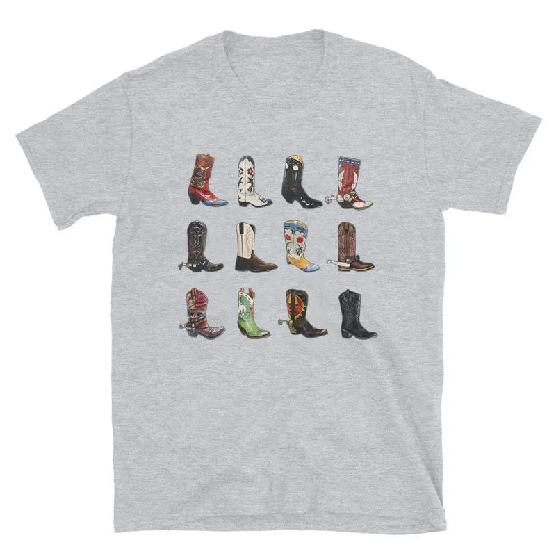 Western T-Shirt Women T Shirt Summer Loose Vintage Boho Texas T Shirt Cowgirl Cowboy Cute Graphic Tees Hippie Tshirts Retro