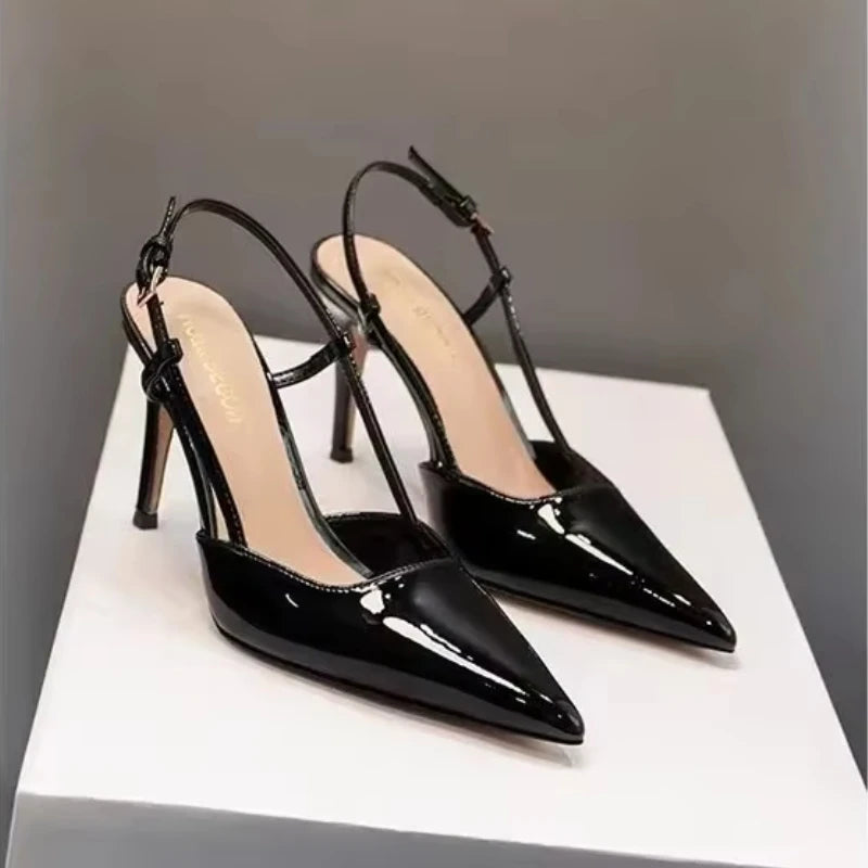 Women's new summer nude sexy pointed stiletto sandals niche design celebrity temperament casual comfortable wedding high heels
