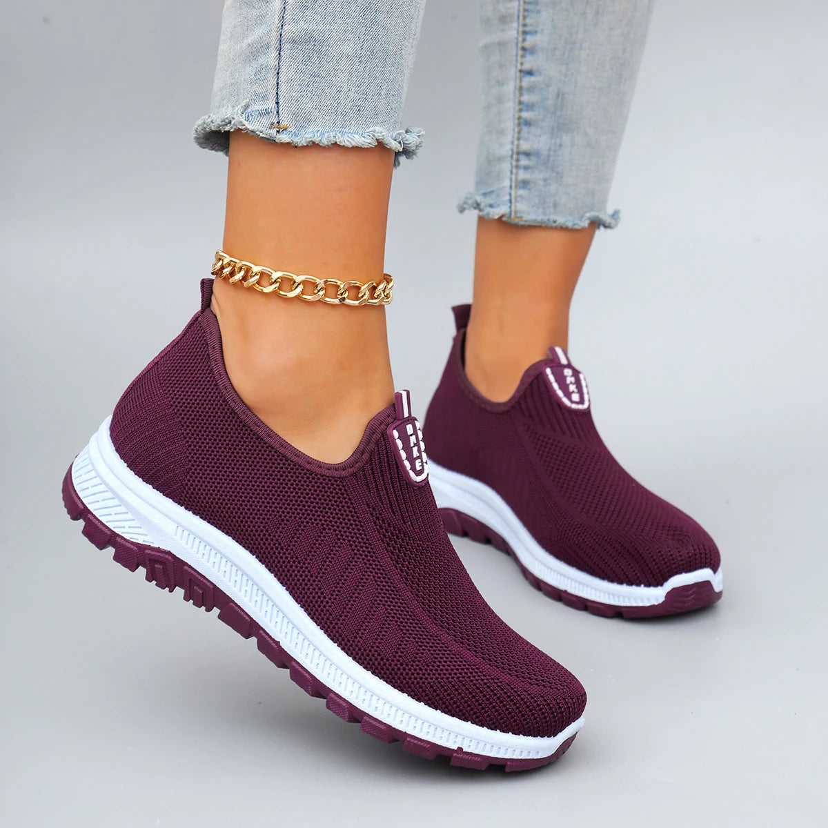 Spring Women's Comfortable, Breathable, Lightweight and Wear-Resistant Casual Shoes with Soft Soles for Lazy People to Step on