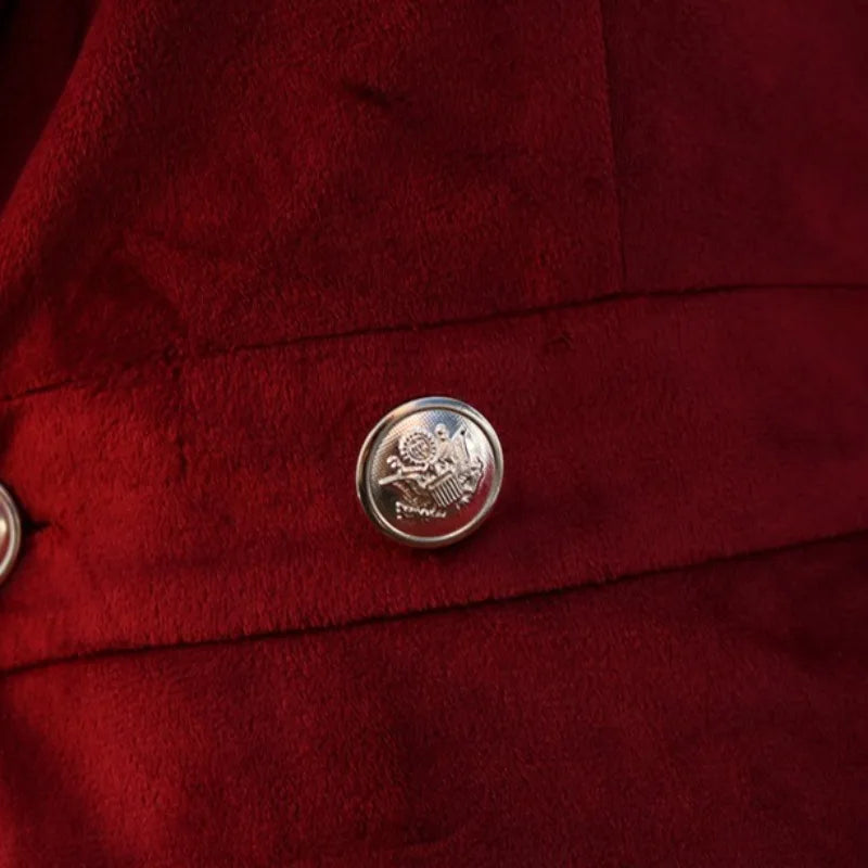 Long Trench Velvet Evening Coat
