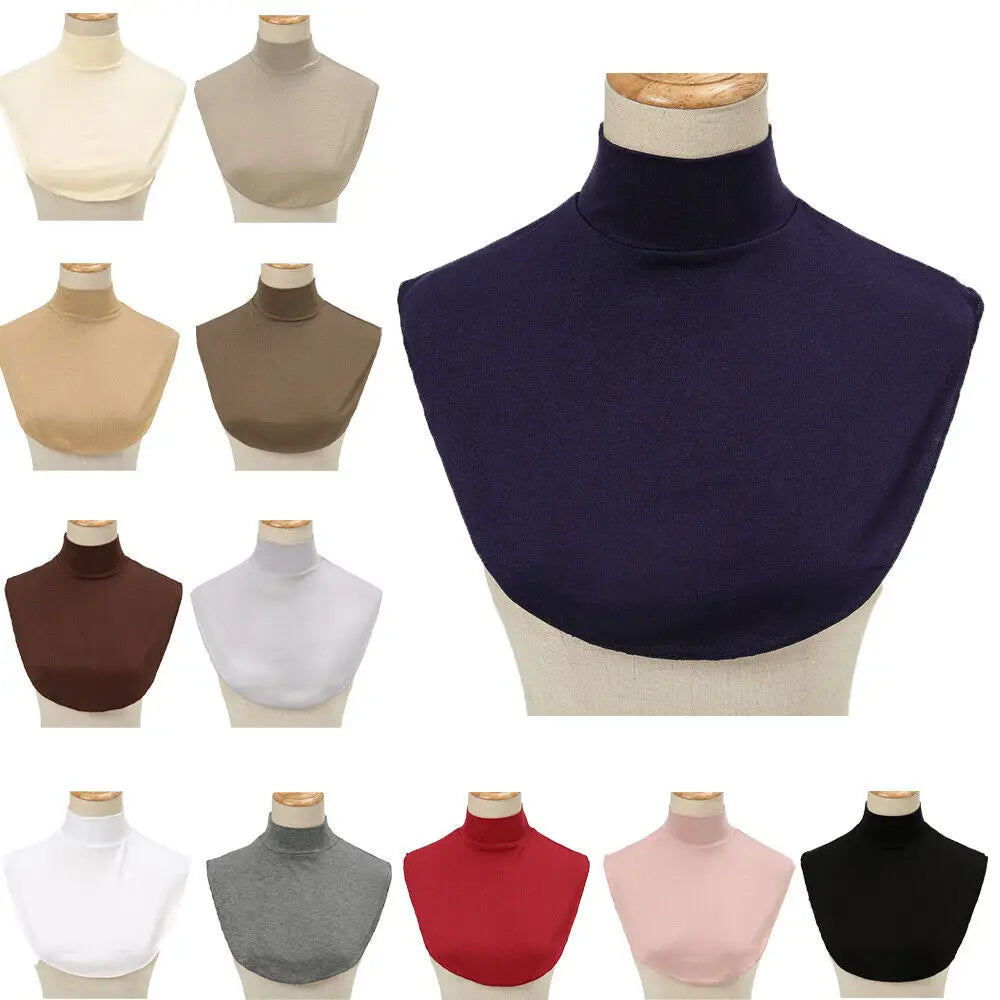 Fake Collar Women Modal Half Collar False Turtleneck High Neck Cover Detachable Neck Collar