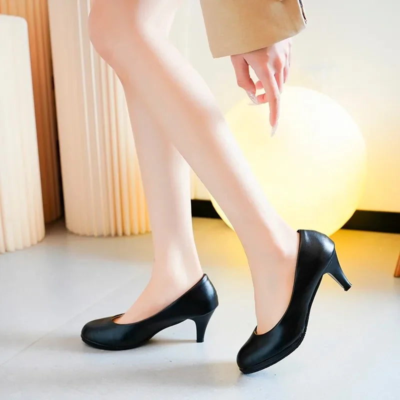 Women's New High Heels Nude Light Pumps Fashion Office Work Party Shoes Women's Wedding Shoes Solid Color High Heels for Women