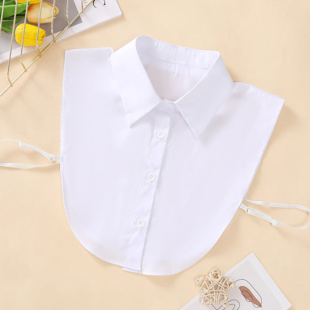 Women's Fashion Cotton Fake Collar, Simple Half Style Fake Collar, Versatile and Convenient Detachable Collar