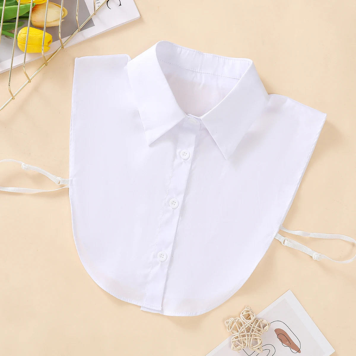 Women's Fashion Cotton Fake Collar, Simple Half Style Fake Collar, Versatile and Convenient Detachable Collar