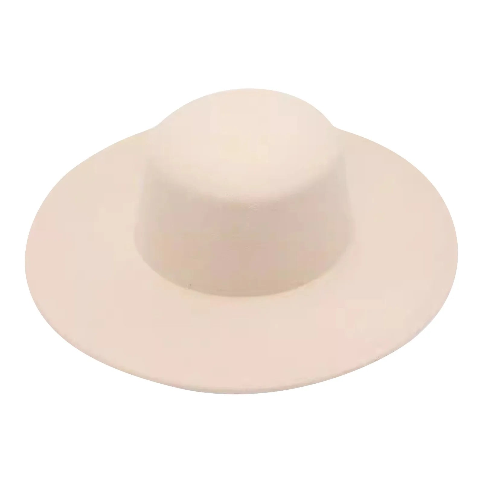Women'S Black Felt Hat Flat Top Jazz Hat Vintage Wide Brim Cap Hepburn Style French Classic Elegant Fashion Accessory
