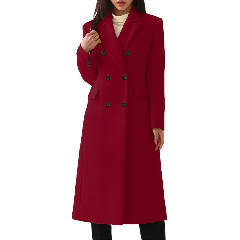 2025 Autumn and Winter Long Woolen Women's Coat Coat