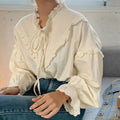 Blusas Mujer De Moda 2023 Casual Women Shirt Spring Loose Vintage Tops Korean Style Long Lantern Sleeve Women Blouse Elegant