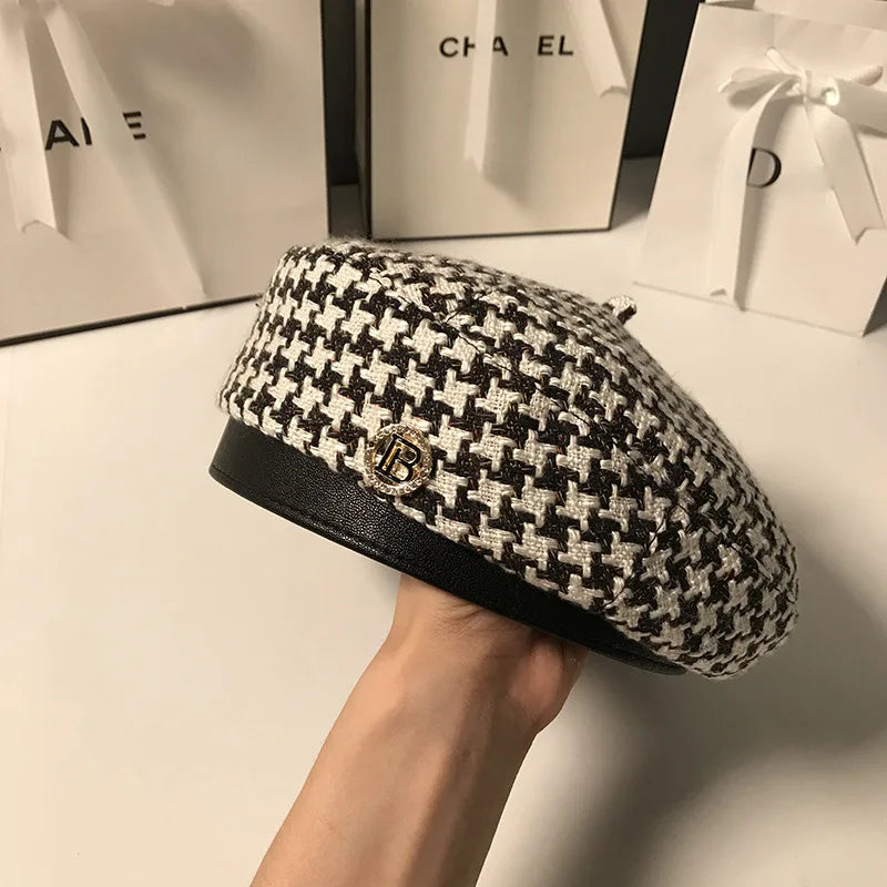 Hats for women autumn and winter cotton women's  beret flat cap warm cap sunscreen cap fashion age-reducing cap panama cap K244