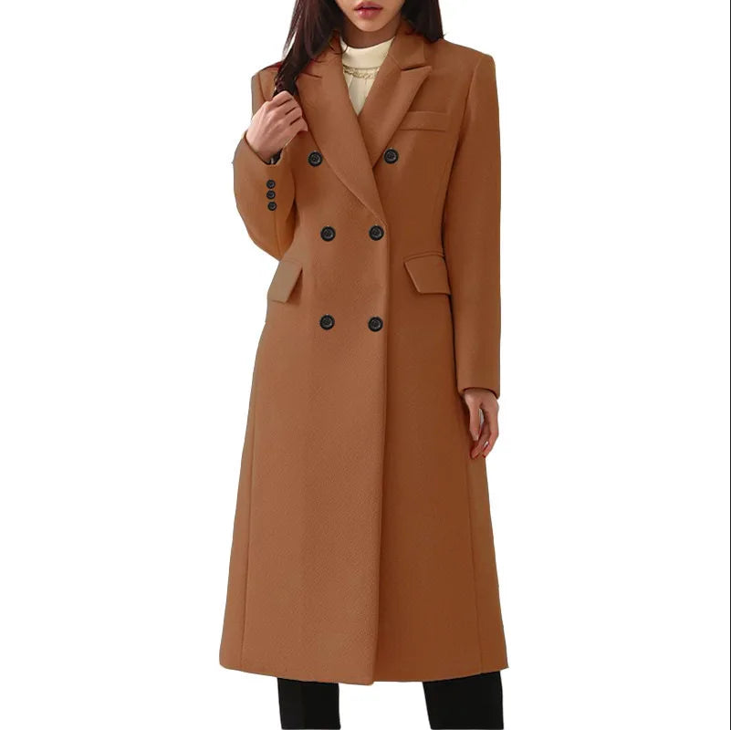 2025 Autumn and Winter Long Woolen Women's Coat Coat