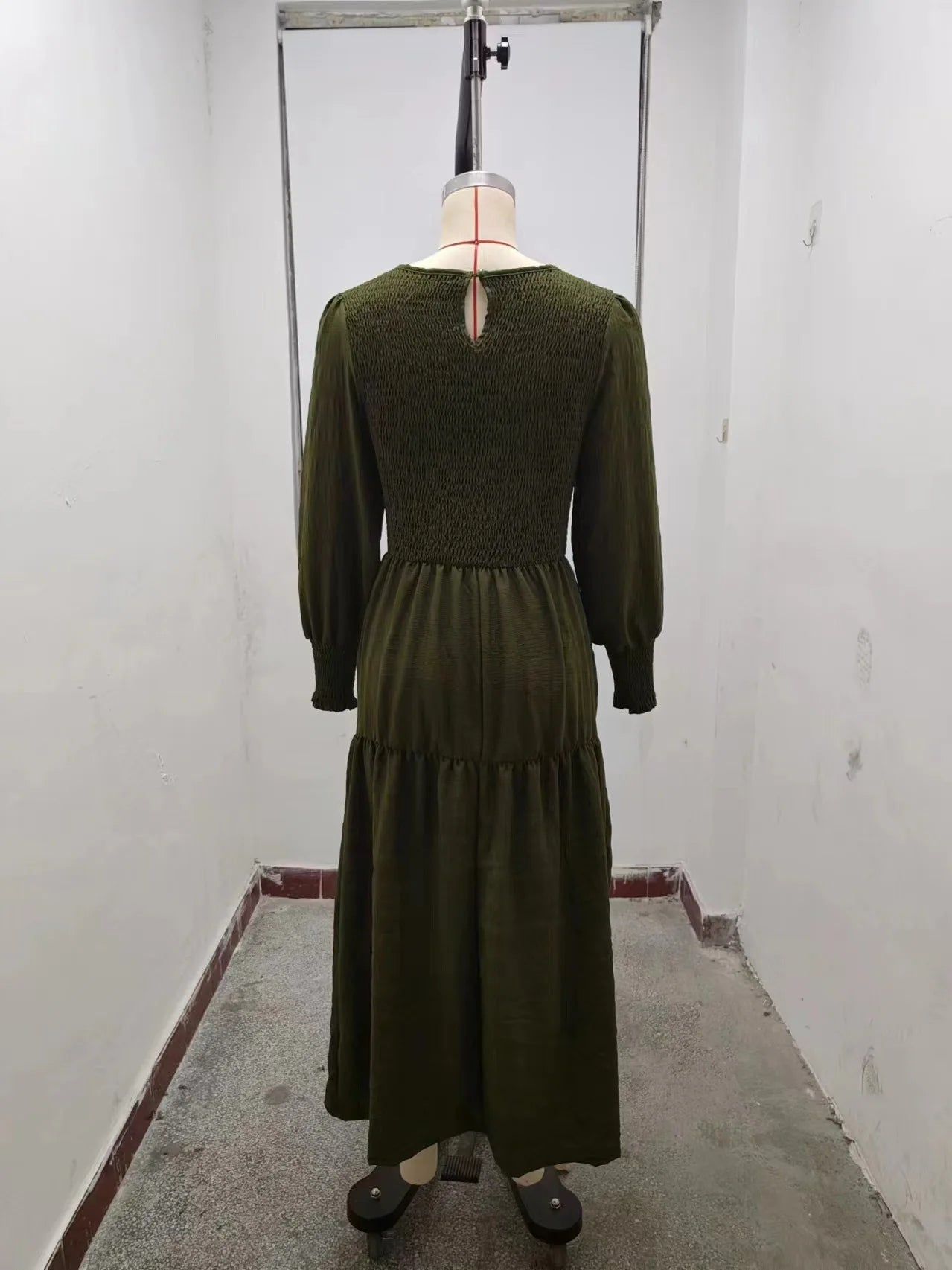 Dress Women Long Dresses A Line Vestidos Streetwear Round Neck Maxi Lantern Sleeve Casual Elegant Splice Y2k High Waist 2025