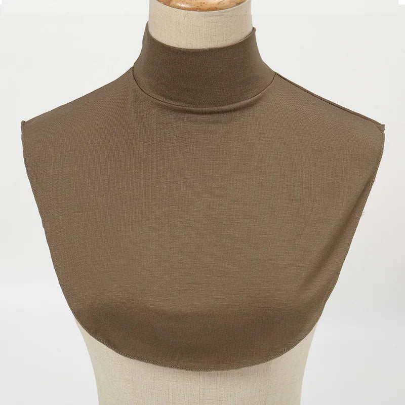 Fake Collar Women Modal Half Collar False Turtleneck High Neck Cover Detachable Neck Collar