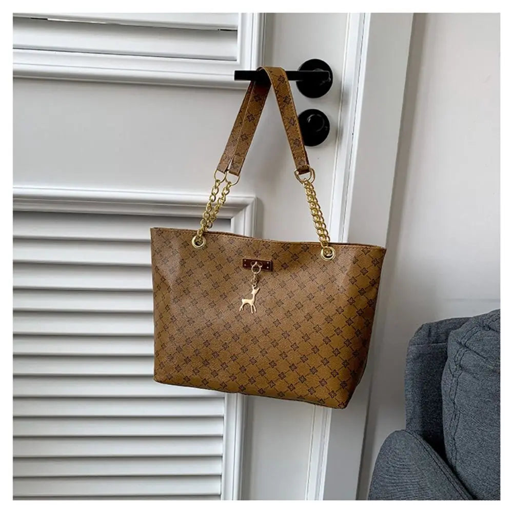 New PU Leather Shoulder Bags Large Capacity Printing Handbags Tote Bag Women Shoulder Bags Tote Bag