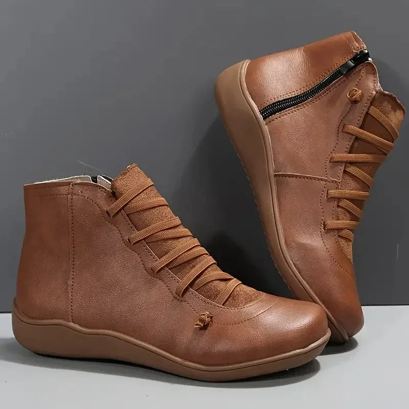 Women Boots Winter Flat Short Vintage Comfortable Snow Boots Women Comfortable Anti-slip Walking Shoes for Women Botas De Mujer