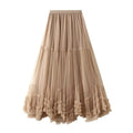 2026 New High Waist Flared Skirt with Flowy Design Elegant A-Line Pleated Midi Skirt for Women