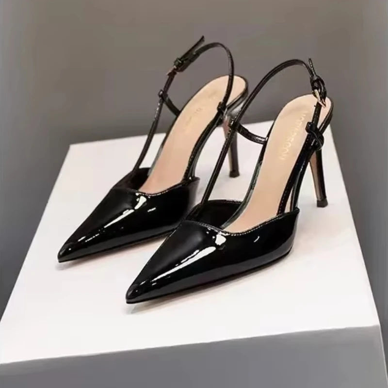 Women's new summer nude sexy pointed stiletto sandals niche design celebrity temperament casual comfortable wedding high heels