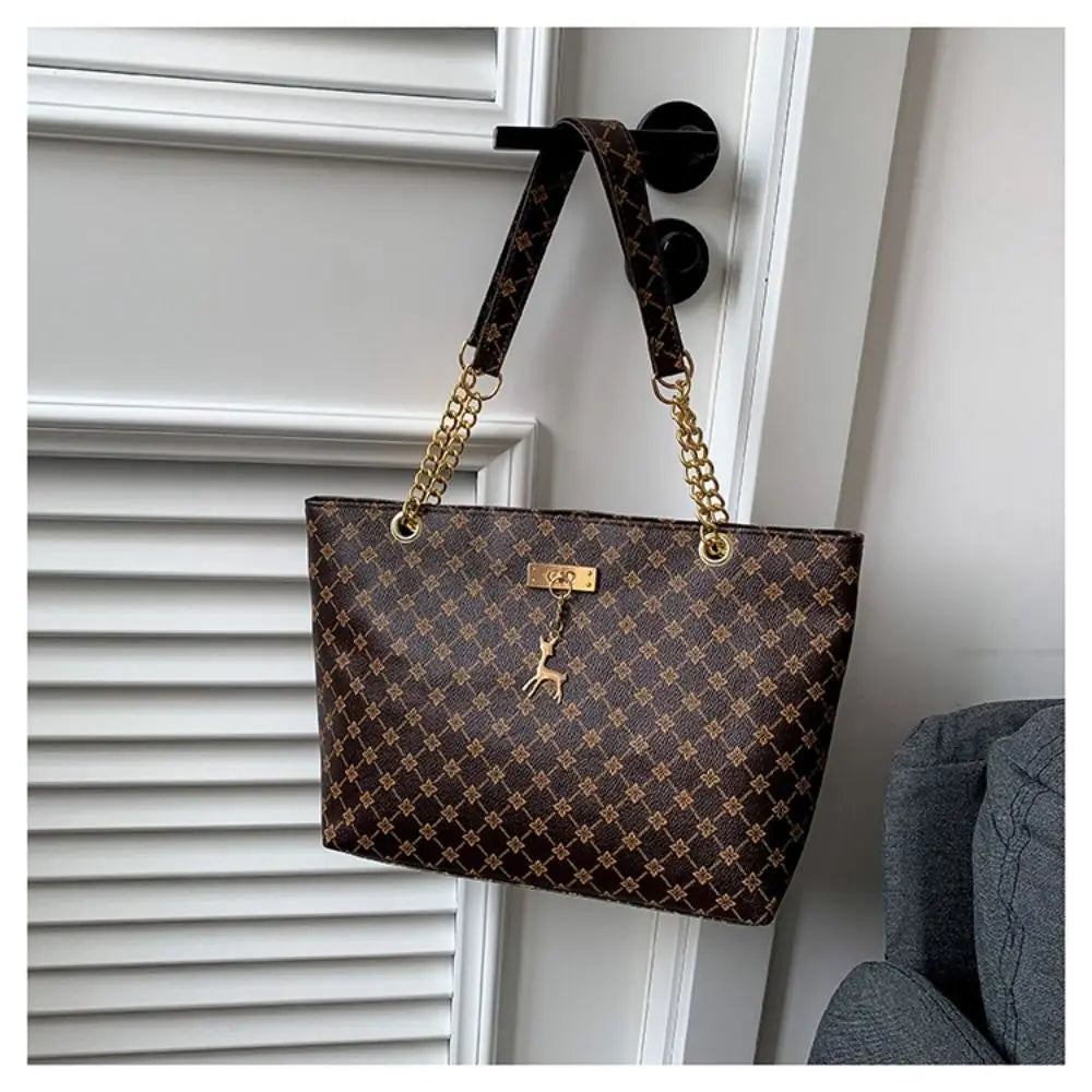 New PU Leather Shoulder Bags Large Capacity Printing Handbags Tote Bag Women Shoulder Bags Tote Bag