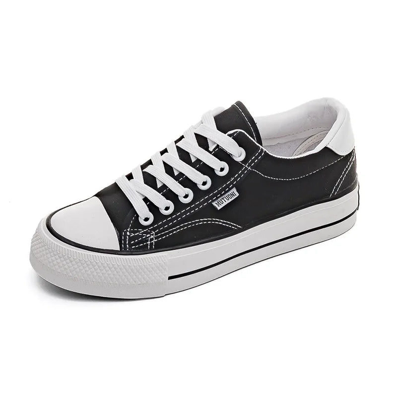Women's Shoes Canvas Shoes Spring Thick Soled Height Increasing Sneakers Trendy Versatile Board Shoe Student Vulcanized Shoe