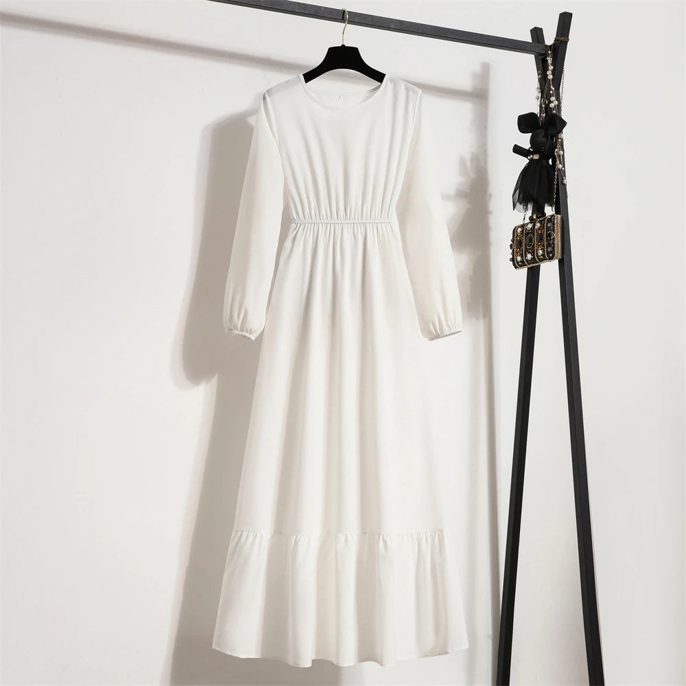 Solid Full Sleeve Loose Maxi Dress