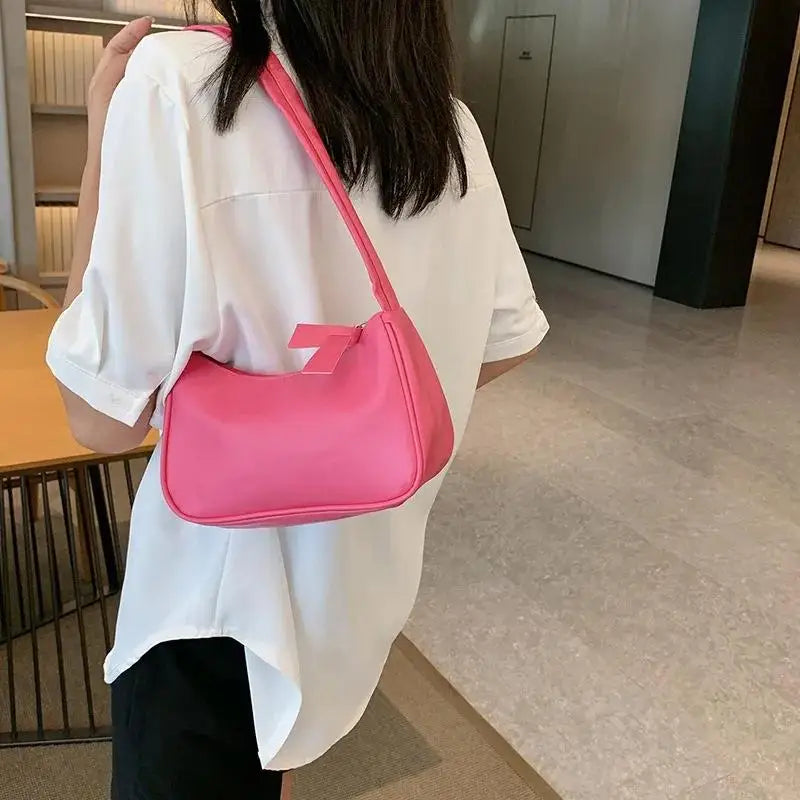 Pretty New 1 Pcs Shoulder Bag Trendy Underarm Handbag Versatile Niche Solid Color Mobile Phone Bag Girls' Shoulder Bag Handbag