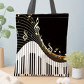 Shoulder Bag with Music Symbols and Piano Pattern, A Must-have for Shopping, Suitable for Daily Use, A Perfect Holiday Gift