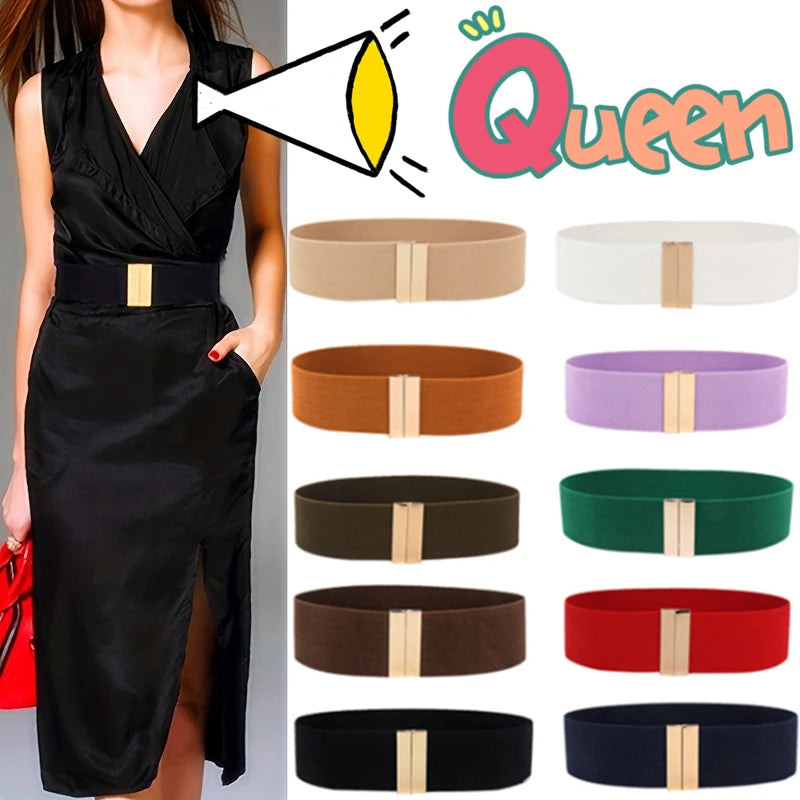 Fashion Women Elastic Band Wide Belts