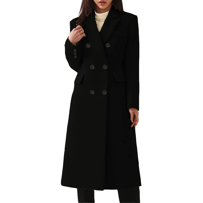 2025 Autumn and Winter Long Woolen Women's Coat Coat