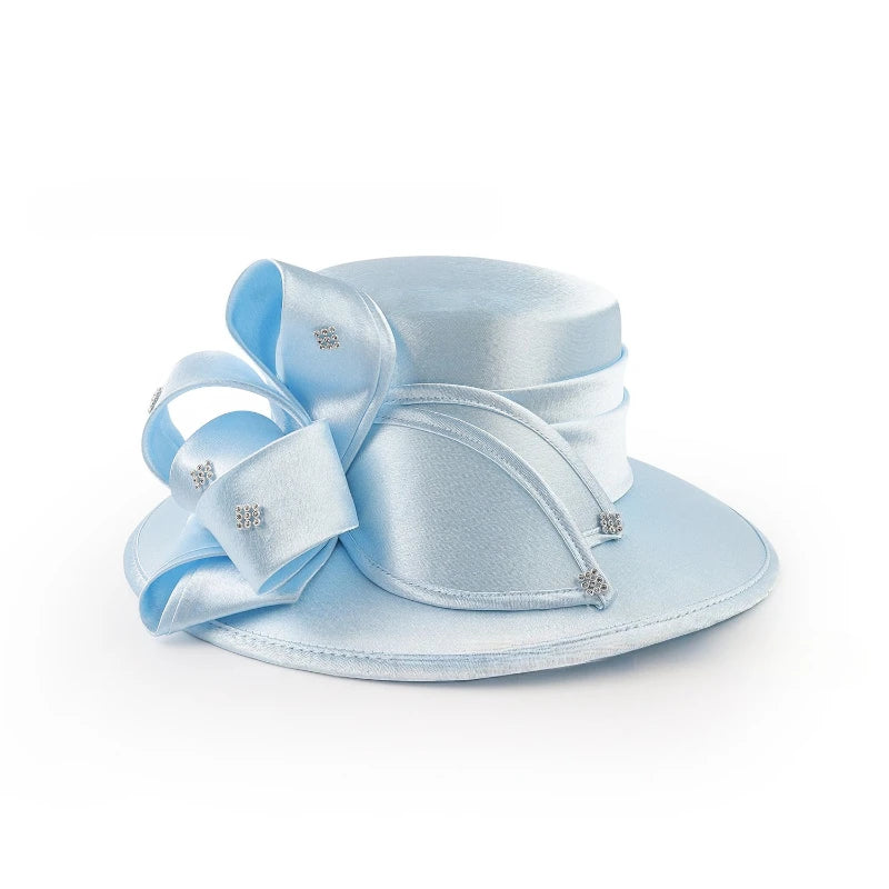 Elegant Cloth Top Hats For Women Cocktail Tea Party Derby Cap Ladies Flower Wide Brim Church Fedora Black Cloche Hats