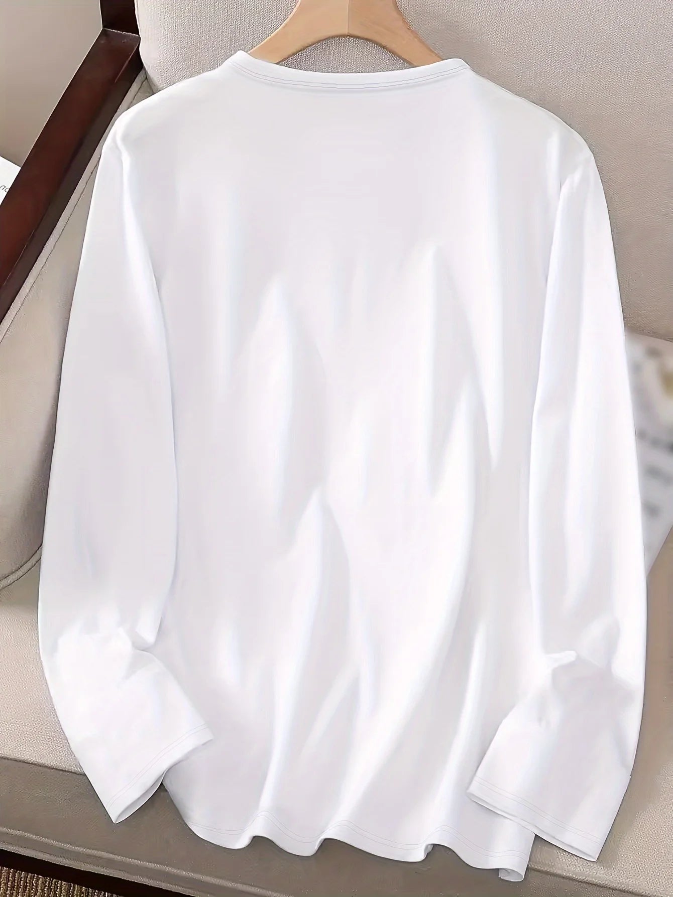 100 cotton Autumn Winter Women black white Street Comfortab tshirt long sleeve  Print T Shirt  Streewear Clothes Causal Female