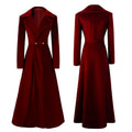 Long Trench Velvet Evening Coat