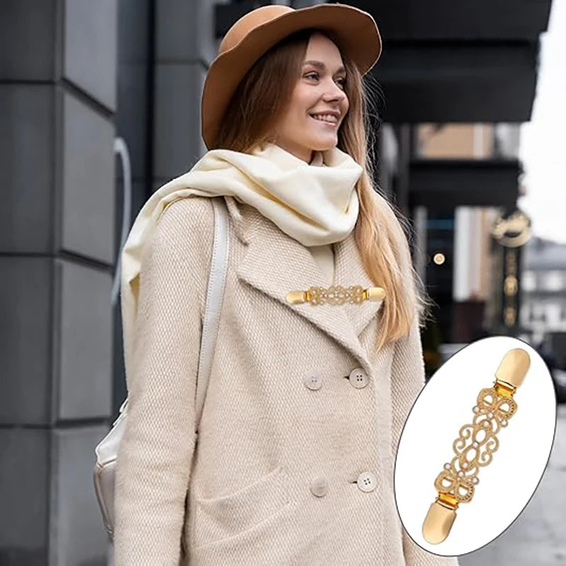 1Pc Clips Back Cinch Sweater Shirt Clips Vintage Shawl Clips Cinch Clip Brooch Clips Cardigan Clips for Women Clothing