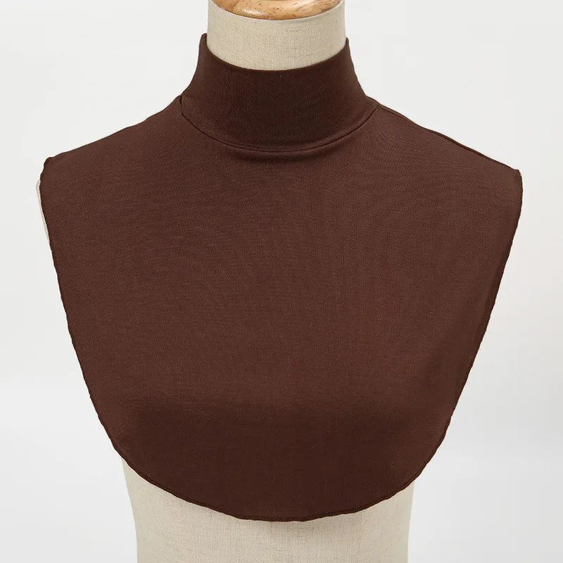 Fake Collar Women Modal Half Collar False Turtleneck High Neck Cover Detachable Neck Collar