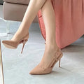 Women's new summer nude sexy pointed stiletto sandals niche design celebrity temperament casual comfortable wedding high heels