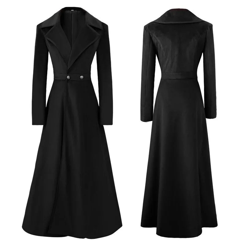 Long Trench Velvet Evening Coat