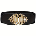 Opal Inlaid Buckle Elastic Belt