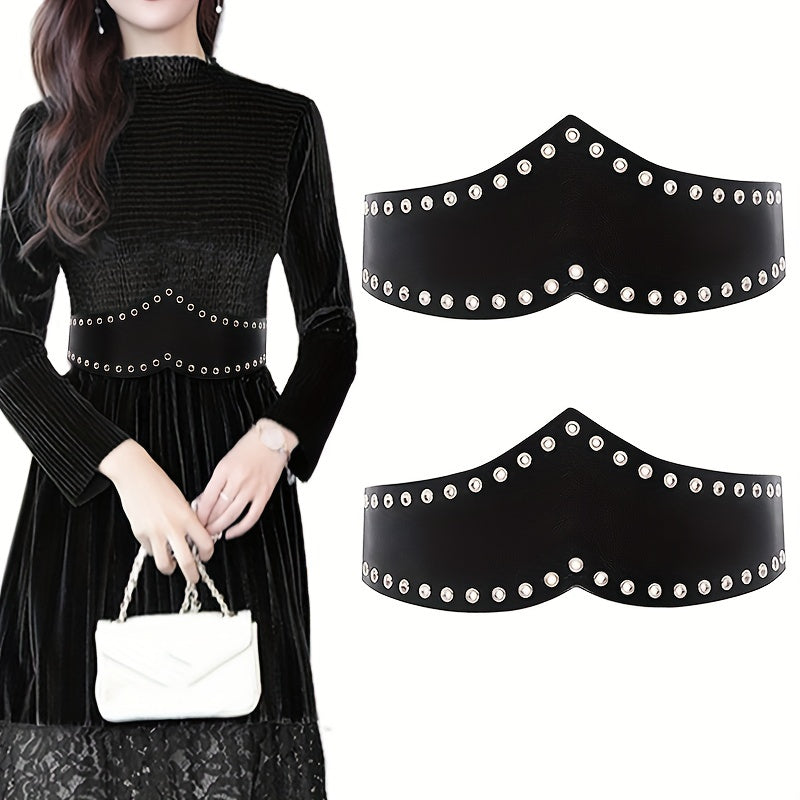 Vintage Rivet Decor Wide Belts