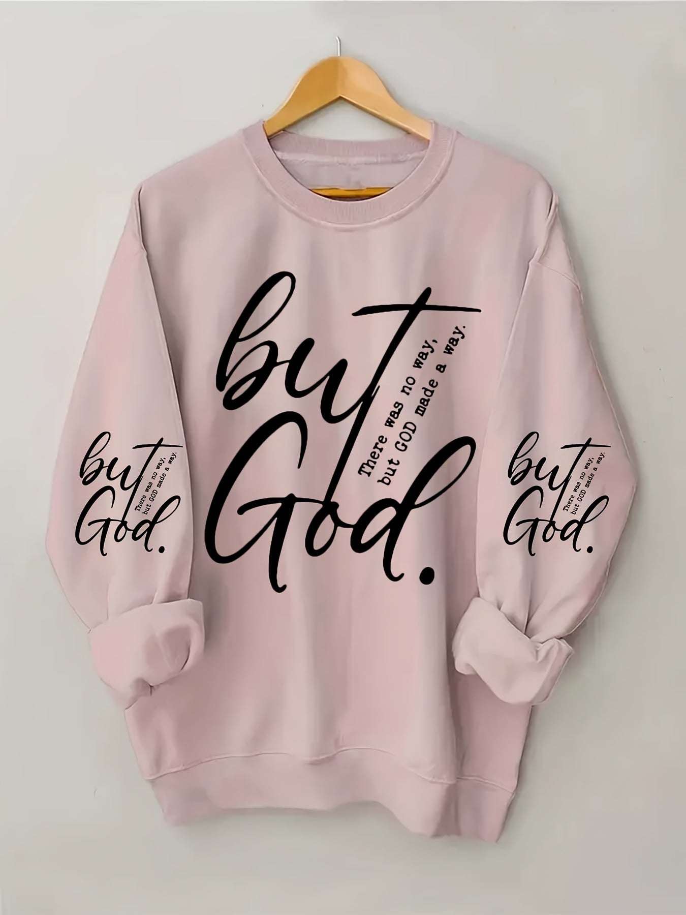 Cozy Plus Size Letter Print Crew Neck Pullover Sweatshirt - Women's Plus Size Clothing for Fall & Winter - Soft, Long Sleeve, Casual, Comfortable, and Stylish