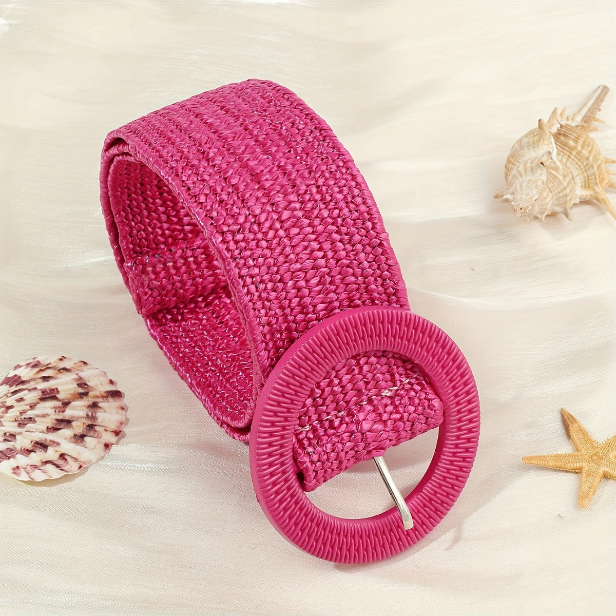 Boho Braided Straw Belt