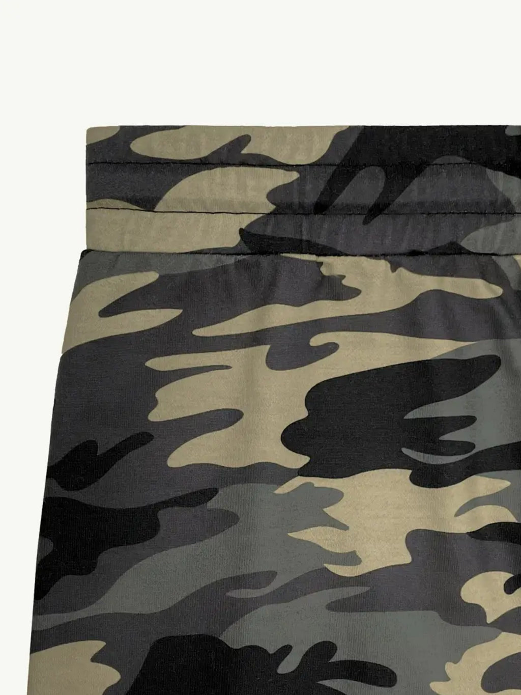 Plus Size Camo Print Drawstring Skirt, Elegant Midi Skirt For Spring & Summer, Women's Plus Size Clothing