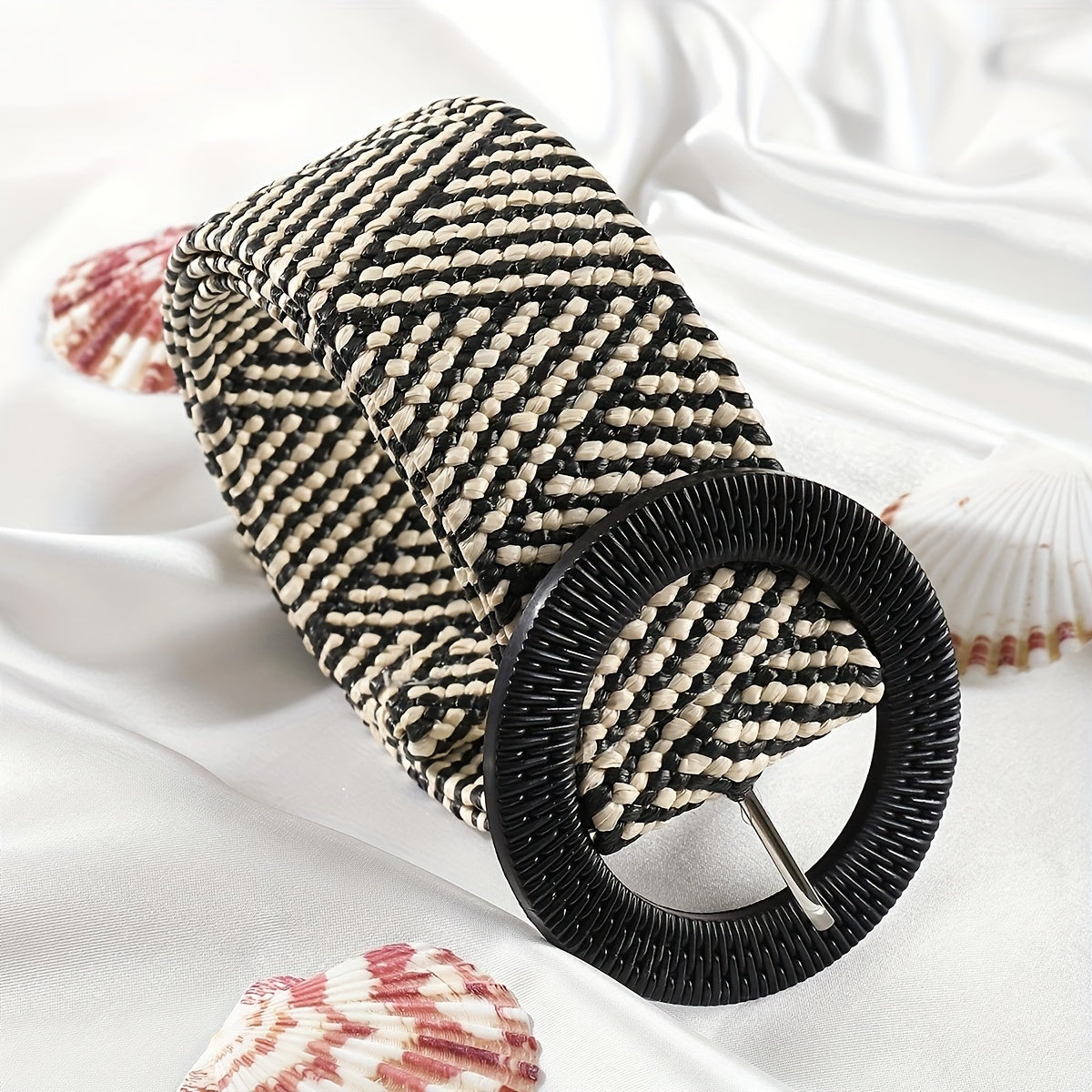 Boho Braided Straw Belt
