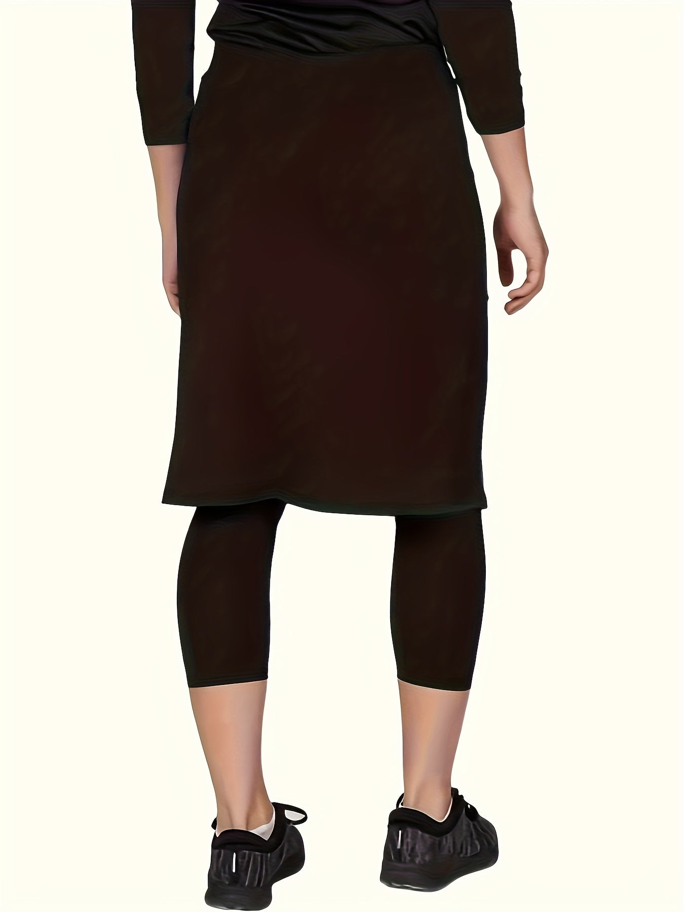 Stylish Athletic Skirt With Built-in Shorts, Casual Sports Tennis Skirt, Fitness Running Skirt With Pocket, Yoga Pants For Women, Outdoor Exercise Gear For Fall & Winter