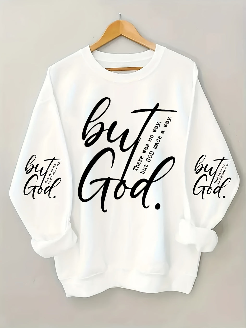 Cozy Plus Size Letter Print Crew Neck Pullover Sweatshirt - Women's Plus Size Clothing for Fall & Winter - Soft, Long Sleeve, Casual, Comfortable, and Stylish