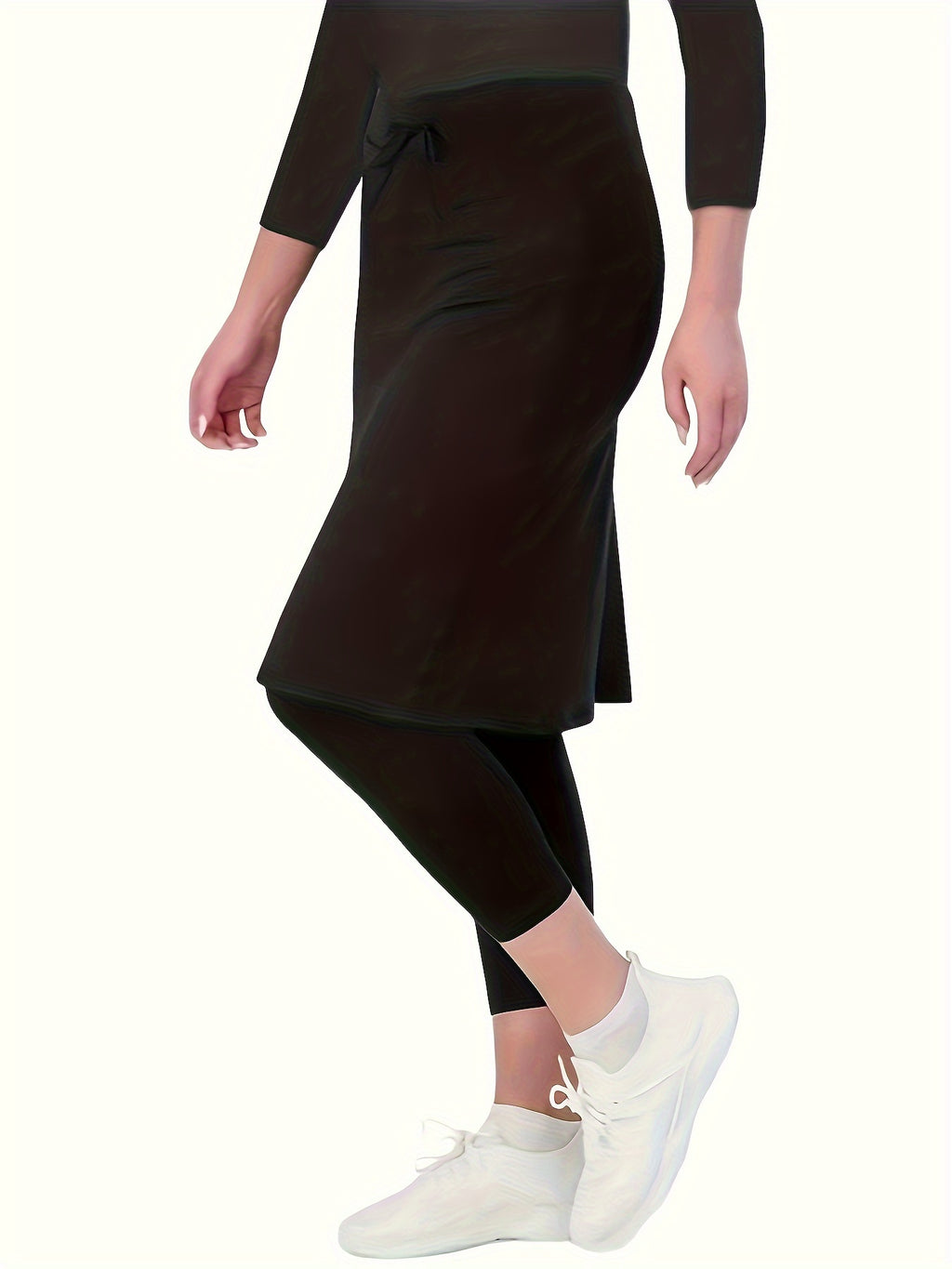 Stylish Athletic Skirt With Built-in Shorts, Casual Sports Tennis Skirt, Fitness Running Skirt With Pocket, Yoga Pants For Women, Outdoor Exercise Gear For Fall & Winter